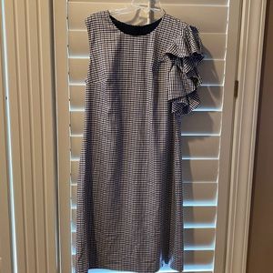 Banana Republic Ruffled-shoulder stealth dress